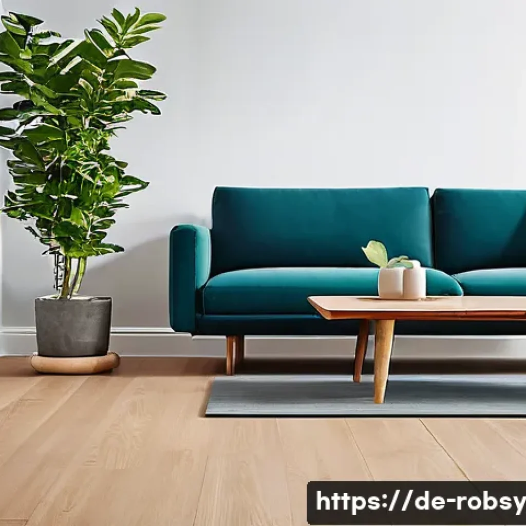 스마트 로봇과 데이터 보안 문제 - **Prompt: "A sleek, futuristic robot vacuum cleaner glides silently across the polished wooden floor...